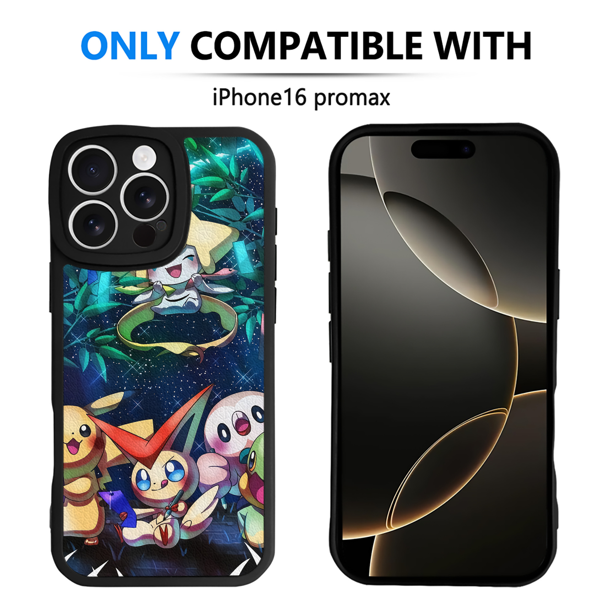 （画像用） ポケットモンスター Pokémon 【iPhone 16シリーズ対応】シリコンスマホケース（レザー調） 材質：シリコン